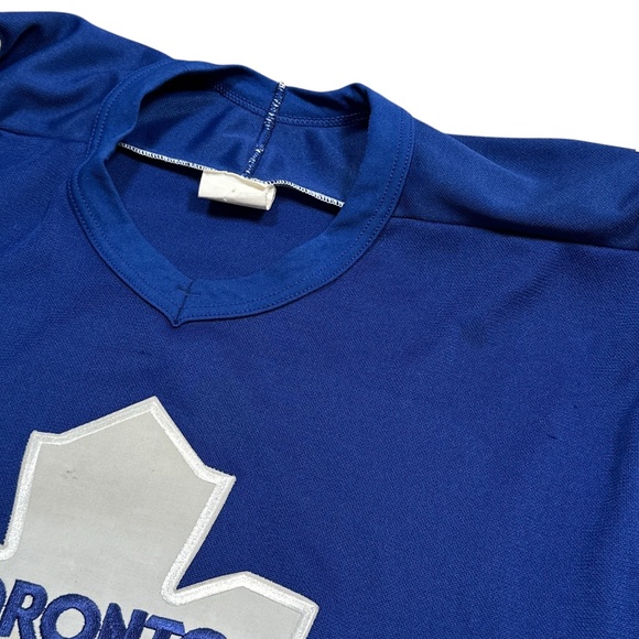 Vintage 90s CCM Toronto Maple Leafs Logo Blue Home Hockey Jersey Mens Medium - Picture 7 of 13